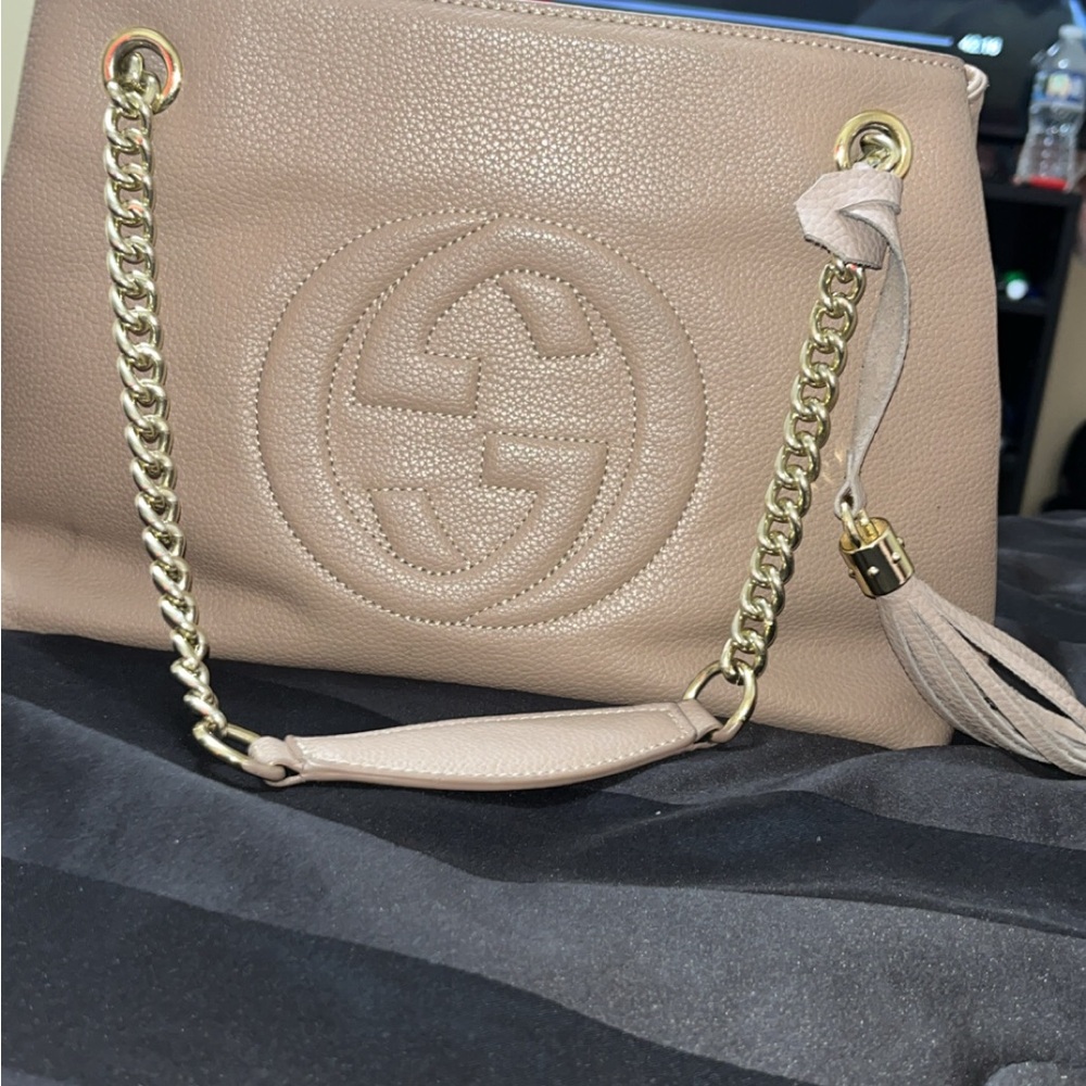 Gucci Tan Leather Shoulder Bag
